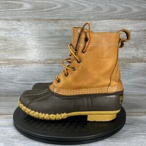 LL Bean 6 Women’s Inch Leather Duck Boots Waterproof Snow Brown Size 6 M